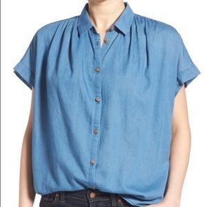 Madewell Chambray Central Popover Shirt